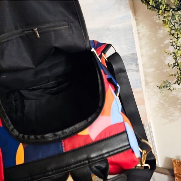 POABA Geometric Multicolored Convertible Anti - Theft Backpack. - Picture 4 of 15
